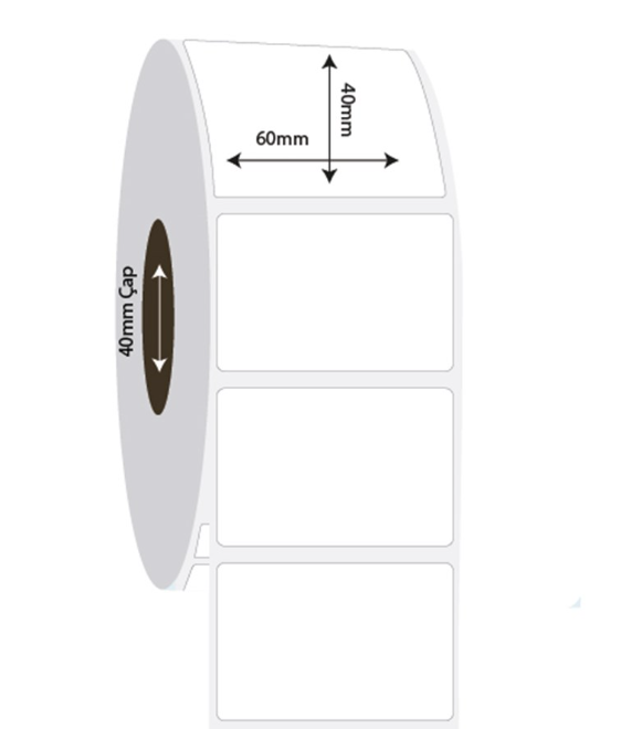 60mm x 40mm PP Opak Etiket (Sticker)
