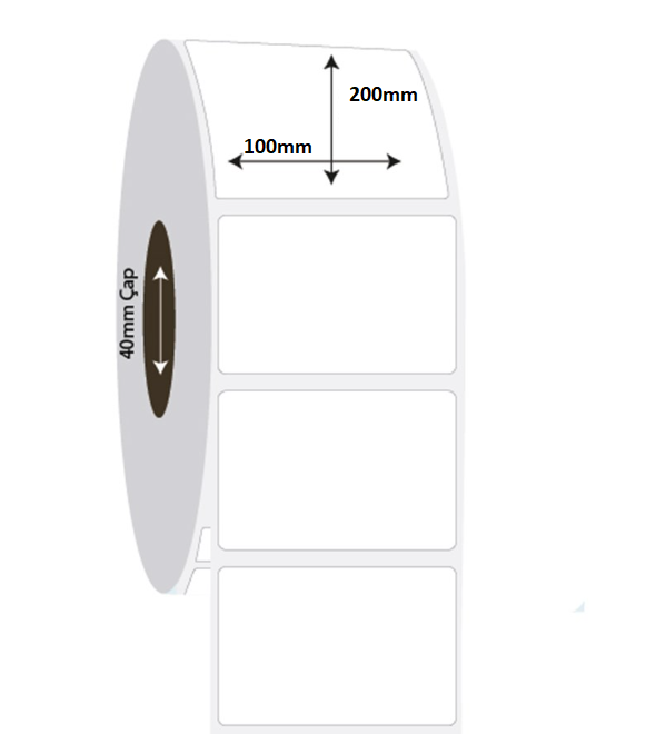 100mm x 200mm PP Opak Etiket (Sticker)