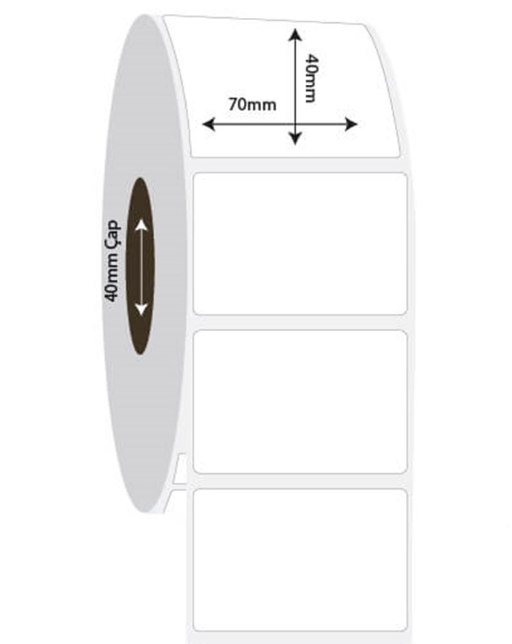 70mm x 40mm PP Opak Etiket (Sticker)