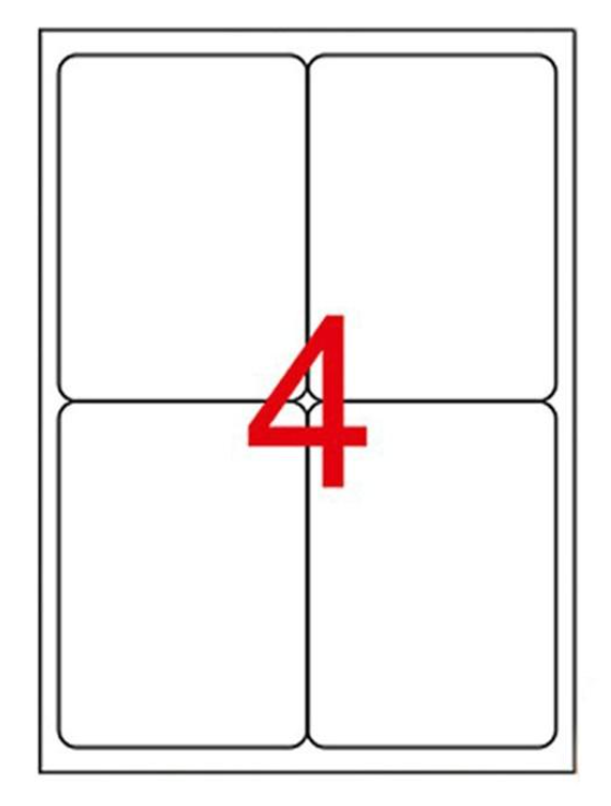 105 x 140 mm Lazer Etiketi (Sticker)