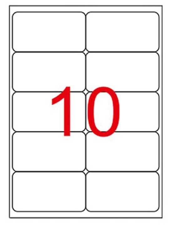 105 x 56 mm Lazer Etiketi (Sticker)