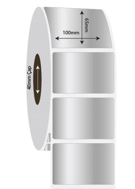 100mm x 65mm Sılver Mat Etiket (Sticker)