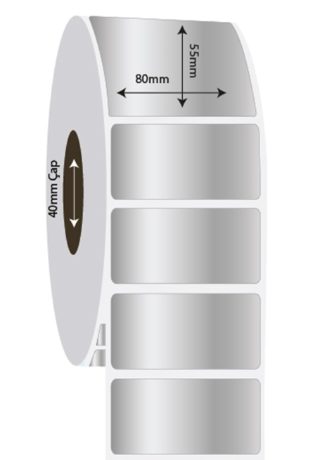 80mm x 55mm Sılver Mat Etiket (Sticker)