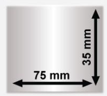 75mm x 35mm Sılver Mat Etiket (Sticker)