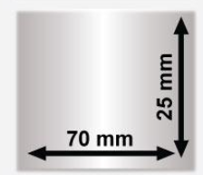 70mm x 25mm Sılver Mat Etiket Mat (Sticker)