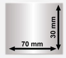 70mm x 30mm Sılver Mat Etiket (Sticker)