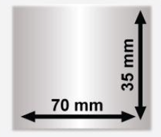 70mm x 35mm Sılver Mat Etiket (Sticker)