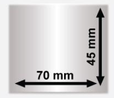 70mm x 45mm Sılver Mat Etiket (Sticker)