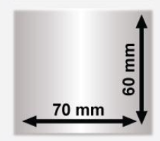 70mm x 60mm Sılver Mat Etiket (Sticker)
