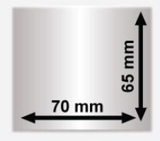 70mm x 65mm Sılver Mat Etiket (Sticker)