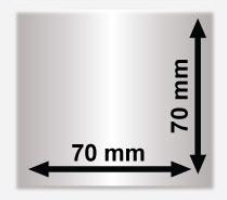 70mm x 70mm Sılver Mat Etiket (Sticker)