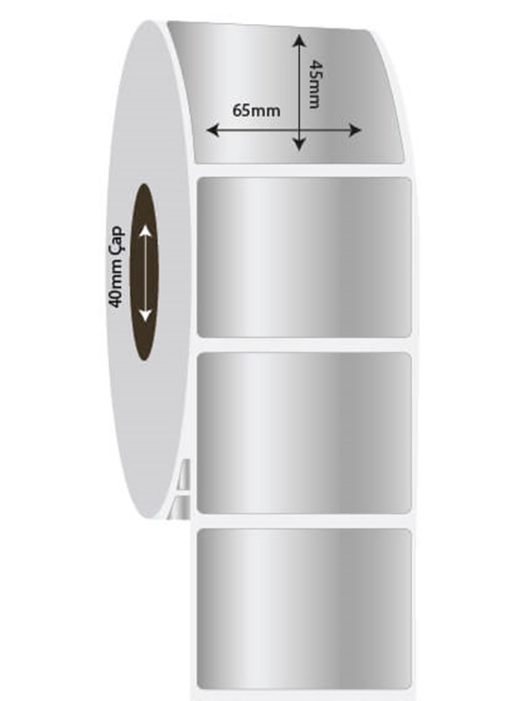 65mm x 45mm Sılver Mat Etiket (Sticker)