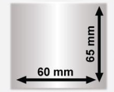 60mm x 65mm Sılver Mat Etiket (Sticker)
