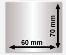 60mm x 70mm Sılver Mat Etiket (Sticker)