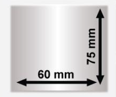 60mm x 75mm Sılver Mat Etiket (Sticker)