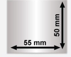 55mm x 50mm Sılver Mat Etiket (Sticker)