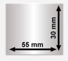 55mm x 30mm Sılver Mat Etiket (Sticker)