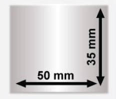 50mm x 35mm Sılver Mat Etiket (Sticker)