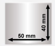 50mm x 40mm Sılver Mat Etiket (Sticker)