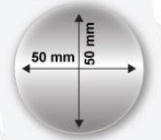 50mm x 50mm Oval Sılver Mat Etiket (Sticker)