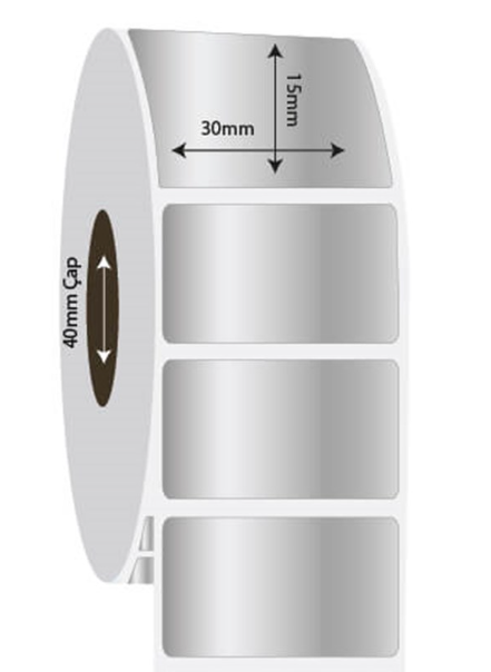 30mm x 15mm Sılver Mat Etiket (Sticker)