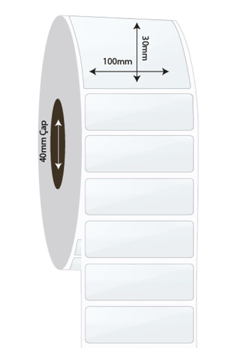 100mm x 30mm PP Şeffaf Etiket (Sticker)