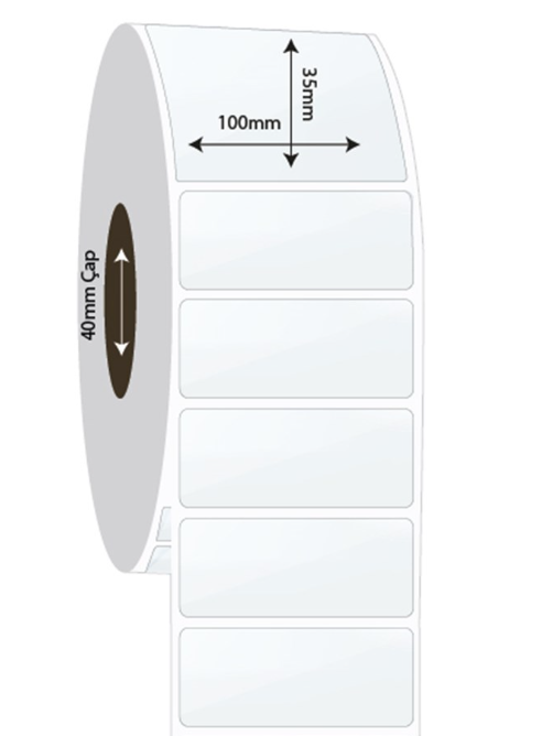 100mm x 35mm PP Şeffaf Etiket (Sticker)