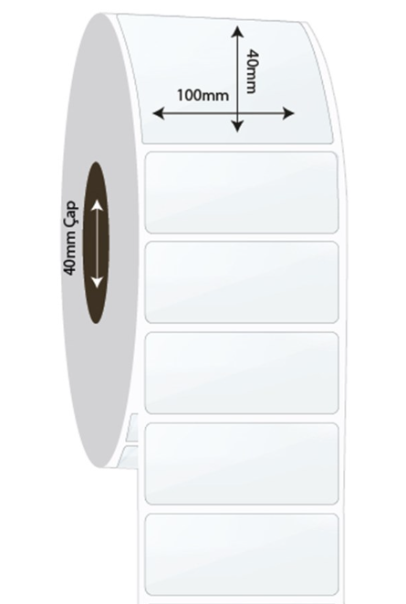 100mm x 40mm PP Şeffaf Etiket (Sticker)