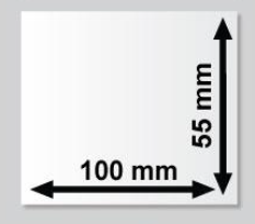 100mm x 55mm PP Şeffaf Etiket (Sticker)