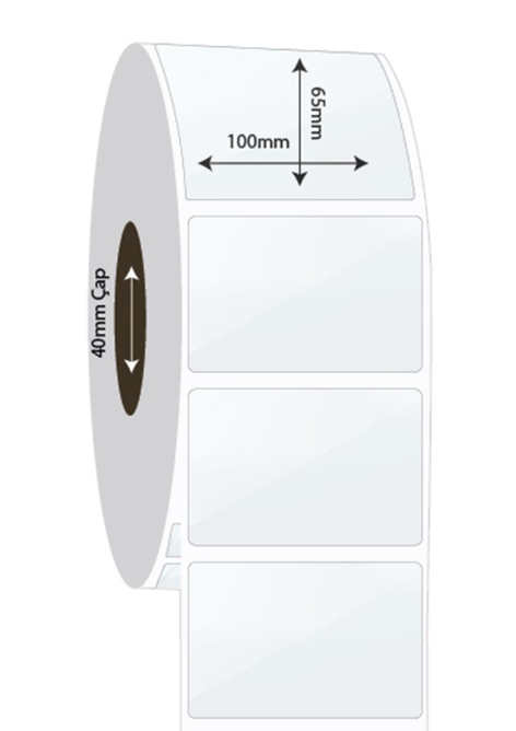 100mm x 65mm PP Şeffaf Etiket (Sticker)