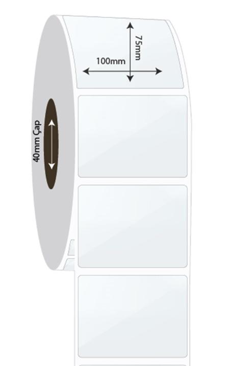100mm x 75mm PP Şeffaf Etiket (Sticker)