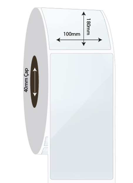 100mm x 180mm PP Şeffaf Etiket (Sticker)