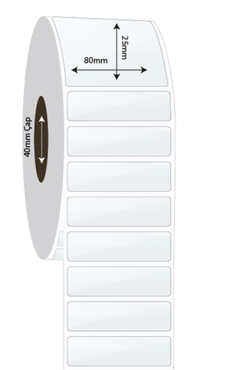 80mm x 25mm PP Şeffaf Etiket (Sticker)