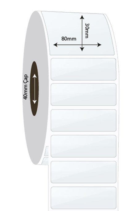 80mm x 30mm PP Şeffaf Etiket (Sticker)