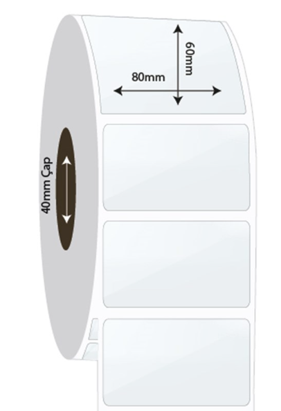 80mm x 60mm PP Şeffaf Etiket (Sticker)