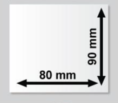 80mm x 90mm PP Şeffaf Etiket (Sticker)