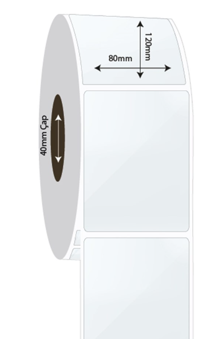 80mm x 120mm PP Şeffaf Etiket (Sticker)