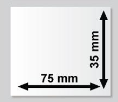 75mm x 35mm PP Şeffaf Etiket (Sticker)