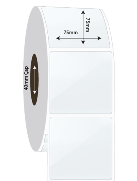75mm x 75mm PP Şeffaf Etiket (Sticker)