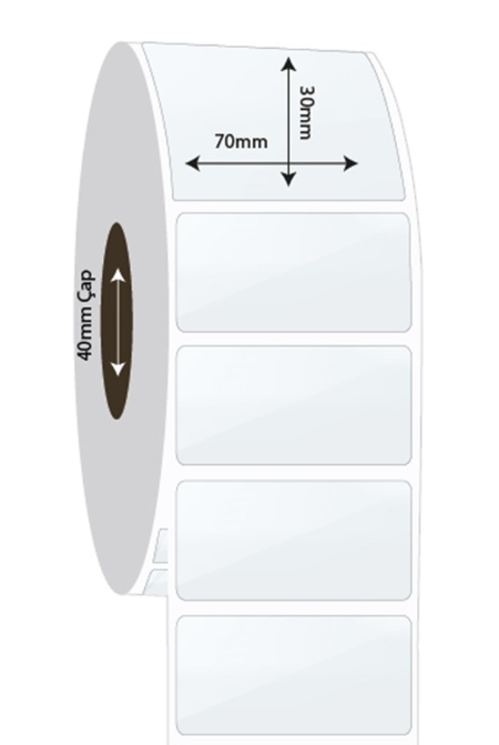 70mm x 30mm PP Şeffaf Etiket (Sticker)