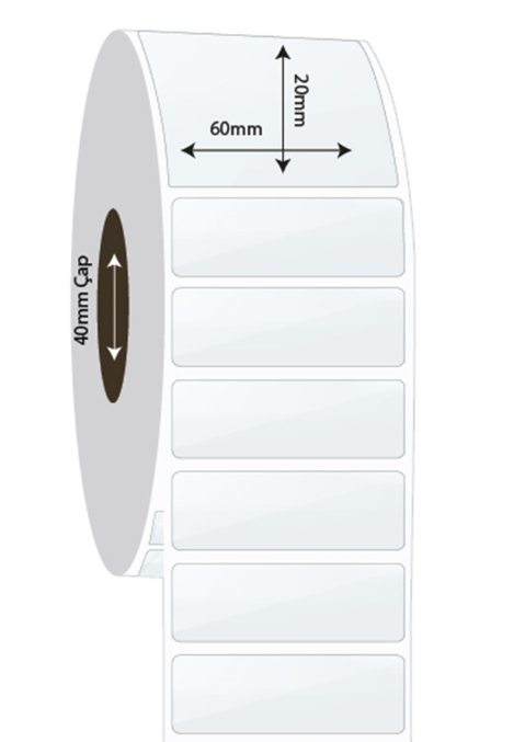 60mm x 20mm PP Şeffaf Etiket (Sticker)