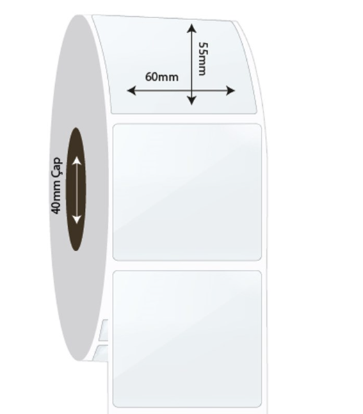 60mm x 55mm PP Şeffaf Etiket (Sticker)