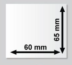 60mm x 65mm PP Şeffaf Etiket (Sticker)