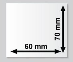 60mm x 70mm PP Şeffaf Etiket (Sticker)