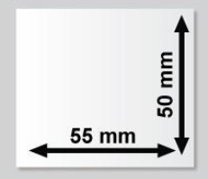 55mm x 50mm PP Şeffaf Etiket (Sticker)
