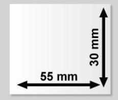 55mm x 30mm PP Şeffaf Etiket (Sticker)