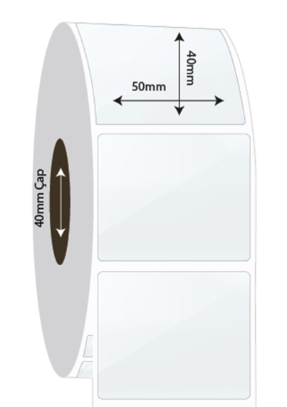 50mm x 40mm PP Şeffaf Etiket (Sticker)