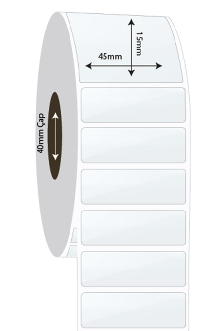 45mm x 15mm PP Şeffaf Etiket (Sticker)