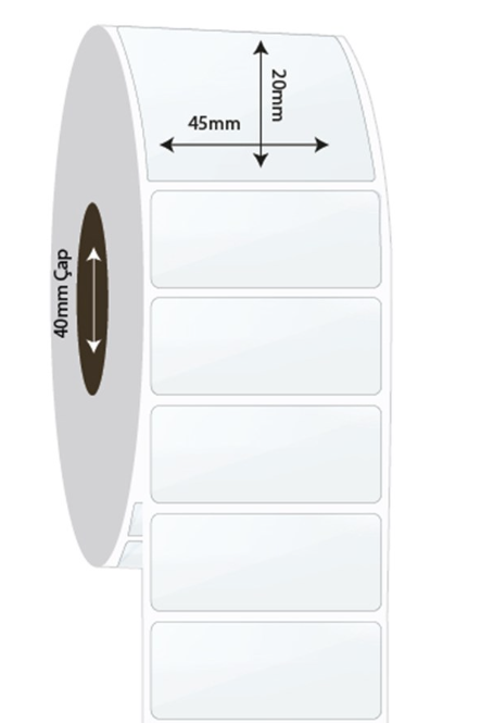 45mm x 20mm PP Şeffaf Etiket (Sticker)