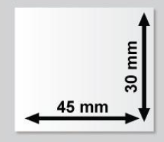45mm x 30mm PP Şeffaf Etiket (Sticker)